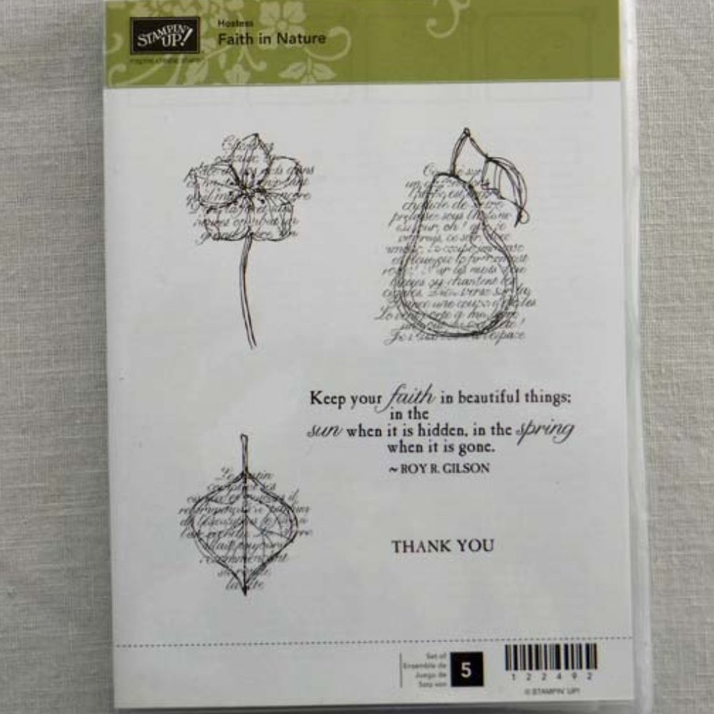 Stampin' Up! Faith in Nature Cling Stamp Set - New